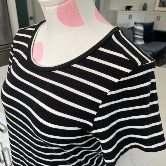 Noisy May NM Summer SS Striped Straight Hem T-Shirt Dress Black + White Sz M - Picture 4 of 12